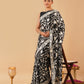 BLACK COLOUR PARSI (GARA) EMBROIDERED ORGANZA SAREE