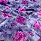 LAVENDER COLOUR PURE GEORGETTE FLORAL PRINTED SAREE (DELIVERY IN 20 DAYS)