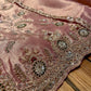 ROSE GOLD COLOUR PURE TISSUE EMBROIDERED UNSTITCHED SUIT WITH ZARDOZI & BEAD WORK (DELIVERY IN 20 DAYS)