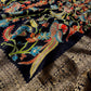 BLACK KALAMKARI KANJIVARAM SAREE WITH BROCADE BLOUSE (DELIVERY IN 20 DAYS)