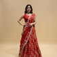 RED PURE GEORGETTE OJARIYA LEHENGA WITH GOTA PATTI WORK