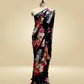 BLACK PURE GEORGETTE FLORAL PRINTED SAREE (DELIVERY IN 20 DAYS)
