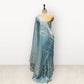 AQUA COLOUR SOFT TISSUE SAREE WITH SEQUINS IN THE WEAVE