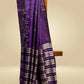 DARK PURPLE DOLA SILK ZARI STRIPE SAREE