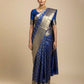 SAPPHIRE BLUE PURE KANJIVARAM SILK SAREE