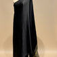 BLACK COLOUR MODAL SILK SATIN SAREE WITH BANARASI PALLA
