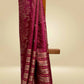 BURGUNDY COLOUR DOLA SILK ZARI STRIPE SAREE