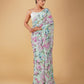 SEA FOAM GREEN PURE PLATINUM CHIFFON SAREE