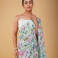 SEA FOAM GREEN PURE PLATINUM CHIFFON SAREE