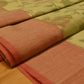 SEA GREEN POWERLOOM CHANDERI SAREE WITH IKAT WEAVE PATTERN
