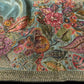 SEA GREEN TISSUE SAREE WITH RANGKAT ZARDOZI BORDER