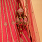 RANI HAND-EMBROIDERED BRIDAL LEHENGA WITH READYMADE BLOUSE, NET DUPATTA & EMBROIDERED TASSELS