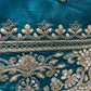 TEAL COLOUR PLANT BASED SILK EMBROIDERED UNSTITCHED SUIT