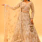 SEQUINS-SHADED LEHENGA WITH CROP TOP BLOUSE & NET EMBROIDERED DUPATTA