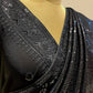 BLACK GEORGETTE SEQUINS EMBROIDERED SAREE