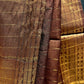 (DELIVERY IN 20 DAYS)BROWN MAHESHWARI SAREE EMBELLISHED WITH ZARI WEAVES