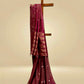 BURGUNDY COLOUR DOLA SILK ZARI STRIPE SAREE