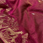 BURGUNDY COLOUR DOLA SILK ZARI STRIPE SAREE