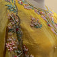 SUNFLOWER YELLOW TISSUE SHARARA SUIT EMBELLISHED WITH BEADS & THREAD WORK (DELIVERY IN 20 DAYS)