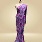 LAVENDER COLOUR PURE GEORGETTE FLORAL PRINTED SAREE (DELIVERY IN 20 DAYS)