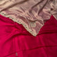 ROSE GOLD COLOR TISSUE SAREE EMBELLISHED WITH CUTDANA, SEQUINS & PEARLS WORK PAIRED WITH CONTRAST BLOUSE