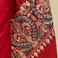 RED WOOLLEN SHAWL WITH KASHMIRI RESHAM EMBROIDERED BORDER