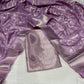 LILAC COLOUR CHANDERI UNSTITCHED SUIT SET (2 PIECE -KURTA & DUPATTA)
