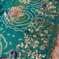 TEAL AND FUCHSIA COLOUR PURE GEORGETTE OJARIYA LEHENGA WITH GOTA PATTI WORK