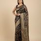 BLACK KALAMKARI KANJIVARAM SAREE WITH BROCADE BLOUSE (DELIVERY IN 20 DAYS)