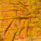 MUSTARD COLOUR SHADED CHIFFON FLORAL PRINTED SAREE