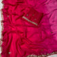 PINK SHADED CHIFFON SAREE EMBELLISHED WITH GOTA PATTI & MIRROR FOIL WORK - Kothari Sons