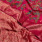 RANI COLOUR KALAMKARI SILK SAREE WITH EMBROIDERY AND WOVEN ZARI BORDER & PALLA