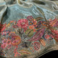 SEA GREEN TISSUE SAREE WITH RANGKAT ZARDOZI BORDER