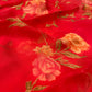 RED COLOUR SHADED CHIFFON FLORAL PRINTED SAREE