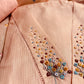 Tropical peach colour Kota Doria unstiched suit