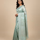 POWDER BLUE GEORGETTE ZARI JACQUARD SAREE BY SIDDHAIKA