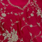 HOT PINK PURE ORGANZA EMBROIDERED UNSTITCHED SUIT WITH ZARDOZI & SEQUIN EMBROIDERY (DELIVERY IN 20 DAYS)