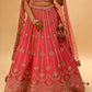 RANI HAND-EMBROIDERED BRIDAL LEHENGA WITH READYMADE BLOUSE, NET DUPATTA & EMBROIDERED TASSELS