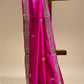 FUCHSIA PINK PURE SILK SAREE EMBELLISHED WITH GOTA PATTI WORK - Kothari Sons
