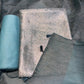 DUSTY TEAL BROCADE UNSTITCHED SUIT WITH CRUSHED TISSUE DUPATTA &CHANDERI SILK BOTTOM