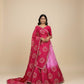 SHADED PINK SILK BANDHANI LEHENGA WITH GOTA PATTI WORK