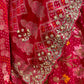 RASPBERRY PINK GEORGETTE BANDHANI LEHENGA EMBELLISHED WITH GOTA PATTI & ZARDOZI WORK