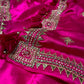 FUCHSIA PINK PURE SILK SAREE EMBELLISHED WITH GOTA PATTI WORK - Kothari Sons