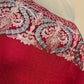 RED WOOLLEN SHAWL WITH KASHMIRI RESHAM EMBROIDERED BORDER