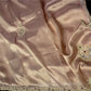 ROSE GOLD COLOR TISSUE SAREE EMBELLISHED WITH CUTDANA, SEQUINS & PEARLS WORK PAIRED WITH CONTRAST BLOUSE