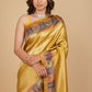 MUSTARD-GOLD DRILL WEAVE SILK SAREE WITH KANI WEAVE BORDER & PALLA