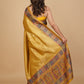 MUSTARD-GOLD DRILL WEAVE SILK SAREE WITH KANI WEAVE BORDER & PALLA