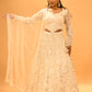IVORY EMBROIDERED LEHENGA SET WITH SEQUINS & BEADWORK