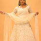 IVORY EMBROIDERED LEHENGA SET WITH SEQUINS & BEADWORK