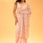 BLUSH PINK FLORAL EMBROIDERED NET SAREE